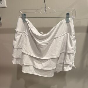 Athleta White Tiered Exercise Skort